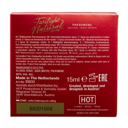 HOT - TWILIGHT PHEROMONE TERMÉSZETES NŐK 15 ML