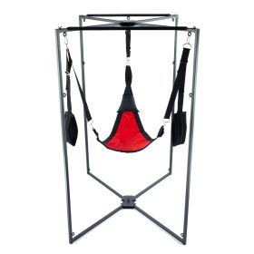   Kit Sling – piros-fekete háromszög szövet, fekete kerettel