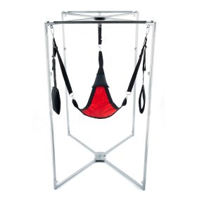   Kit Sling – piros-fekete háromszögű hám szürke kerettel