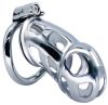 Cobra Steel – prémium fém chastity ketrec 10 x 3.7 cm