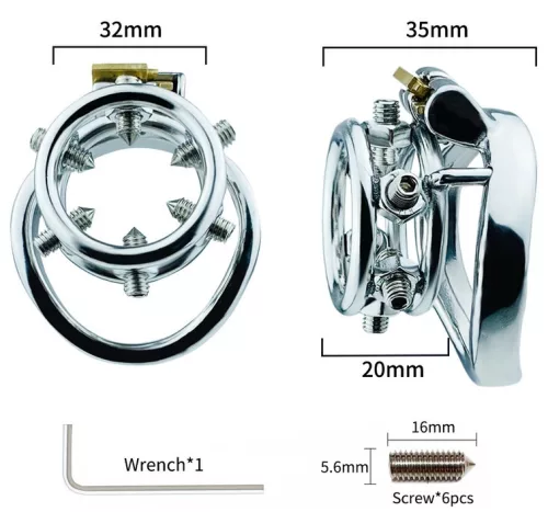 Fém női zárkápolna – prémium intim eszköz (3.5 x 3.2 cm)
