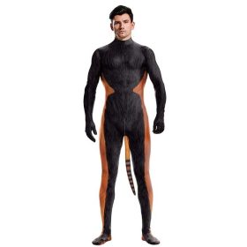   Raccoon Red Panda – stílusos cosplay overál fekete-narancsban