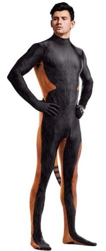 Raccoon Red Panda – stílusos fekete-narancs cosplay overall