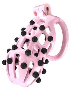 Point Up XL - rózsaszín maszturbátor ketrec 11 x 4 cm