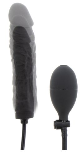 Inflatable Dildo – fekete, 18 cm és 3,5 cm prémium vibrátor