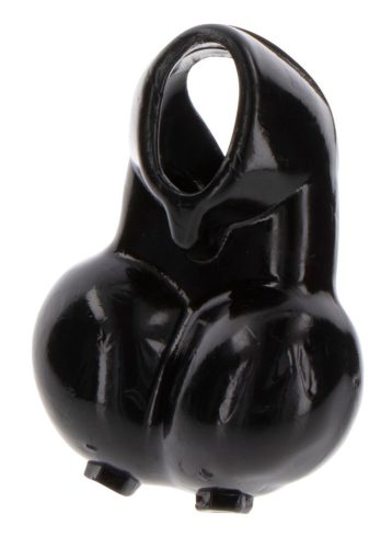 Prémium fekete herezacskó tartó, puha bőr kivitel