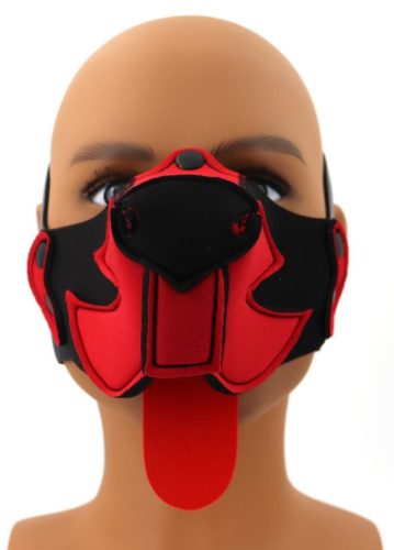 Muz Puppy - fekete-piros kutyapofák viselésére