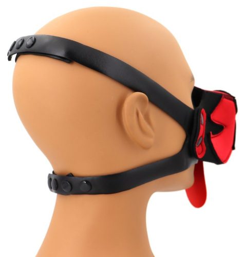 Muz Puppy - fekete-piros kutyapofák viselésére