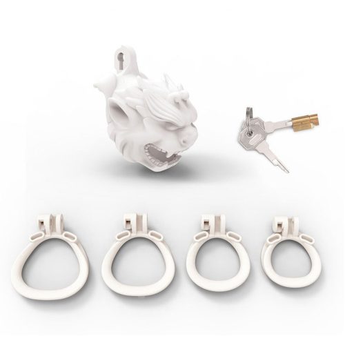 Sárkányharangos kis ketrec – 8,5 x 3,7 cm, fehér