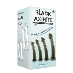 Black Axinite 4 in 1 Anal Plug Kit Set
