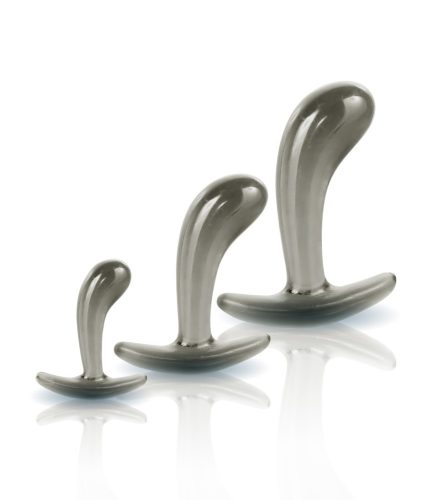 Black Axinite 3 in 1 Anal Plug Kit Set I