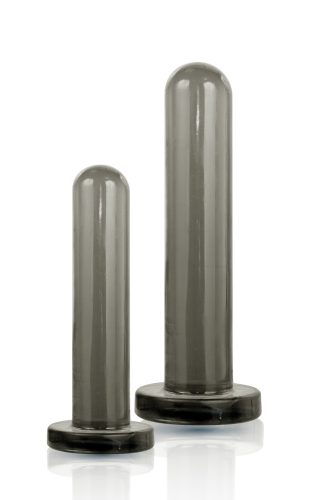 Black Axinite 2 in 1 Anal Plug Kit Set