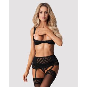 Lecille 3-pcs crotchless set - S/M