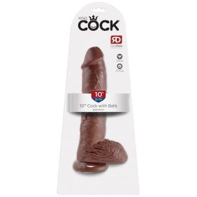 10" Cock with Balls  Brown